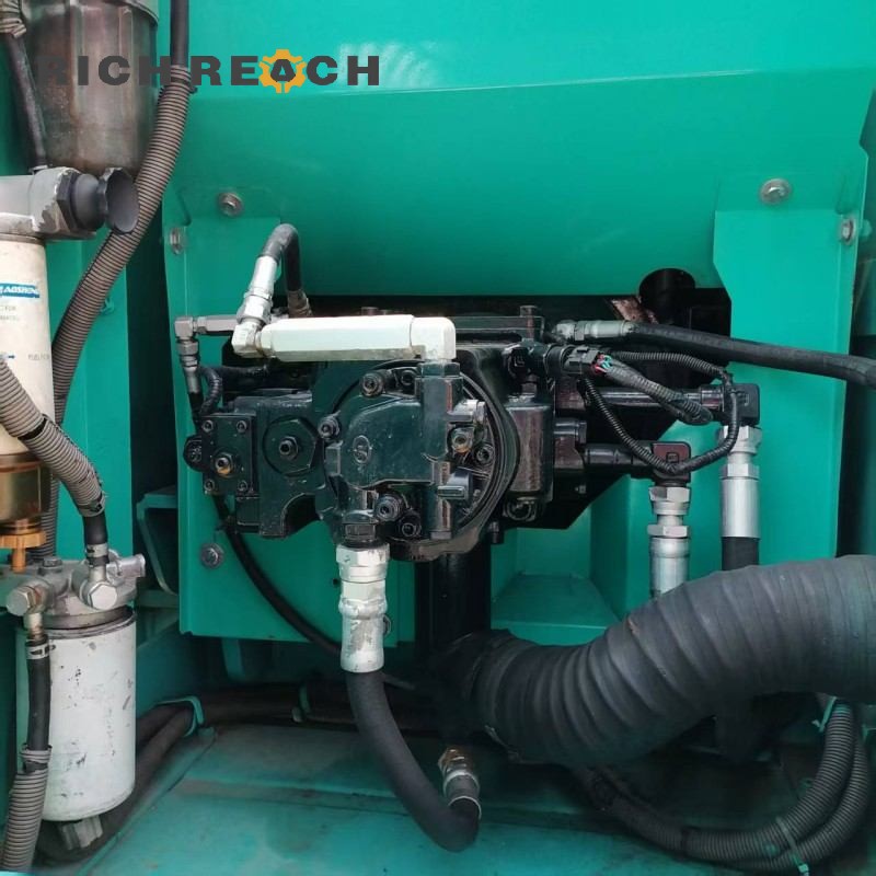Hydraulic main pump and control valves of a 2017 Kobelco SK130LC excavator, 500 hours, $20,833